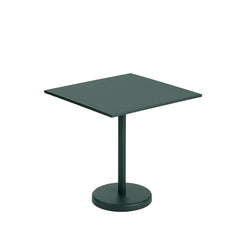 Linear Steel Cafe Table Square 3 Sizes Dark Green - view 1