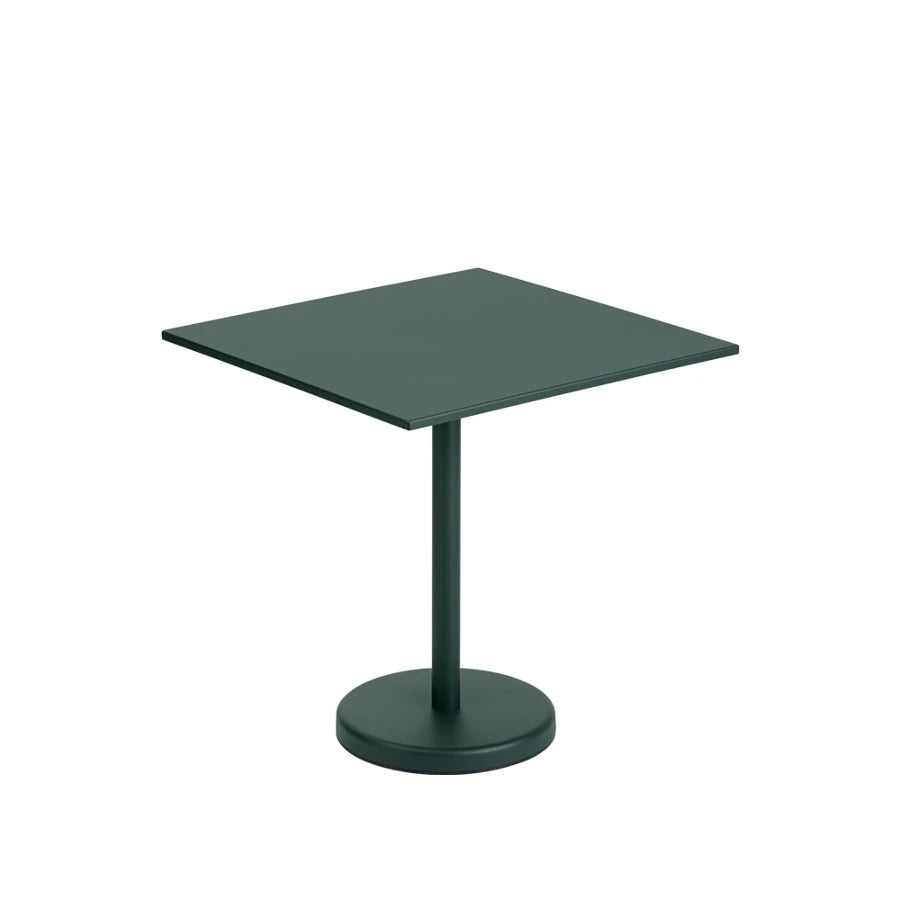 Linear Steel Cafe Table Square 3 Sizes Dark Green - view 1