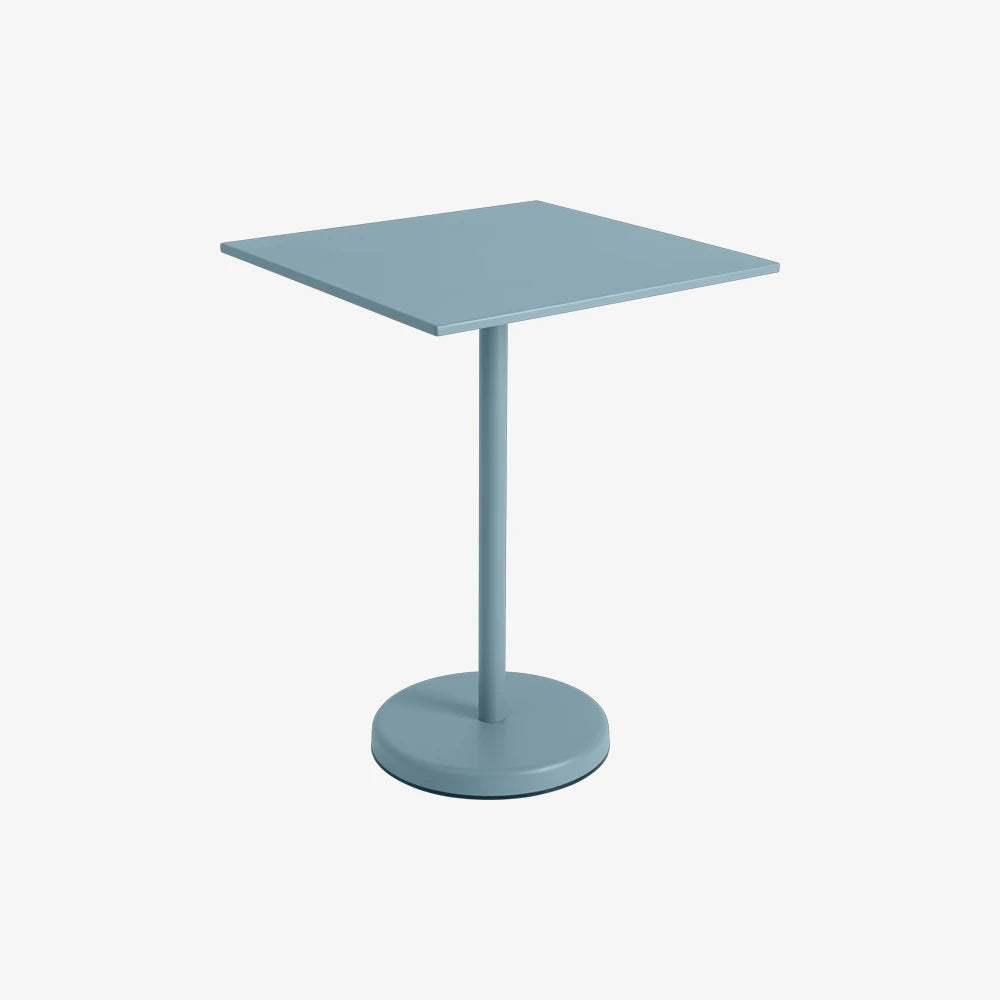 Linear Steel Cafe Table H95 Pale Blue - view 1