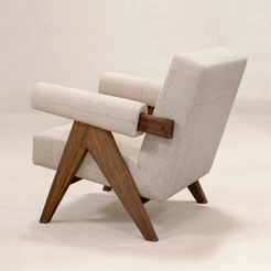 Upholstered Easy Armchair - KeSa Sand - view 1