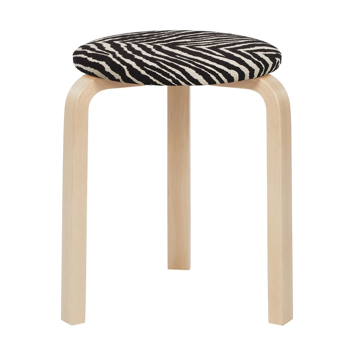 Stool 60 foam upholstery Zebra birch - view 1