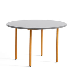 Two Colour Table Ø120 x 74 Light Grey-Ochre - view 1