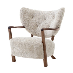 Wulff Lounge Chair ATD2 Sheepskin or Moonlight-Walnut - view 1
