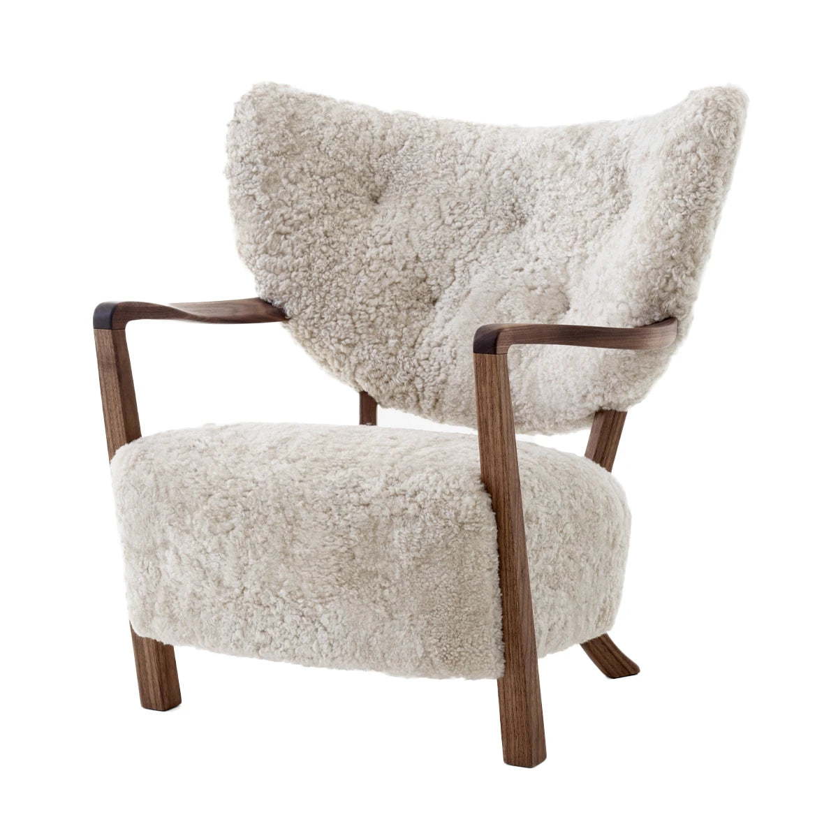 Wulff Lounge Chair ATD2 Sheepskin or Moonlight-Walnut - view 1