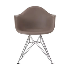 Eames Molded Plastic Armchair Cocoa-Wire Chrome Base (DAR) - view 1