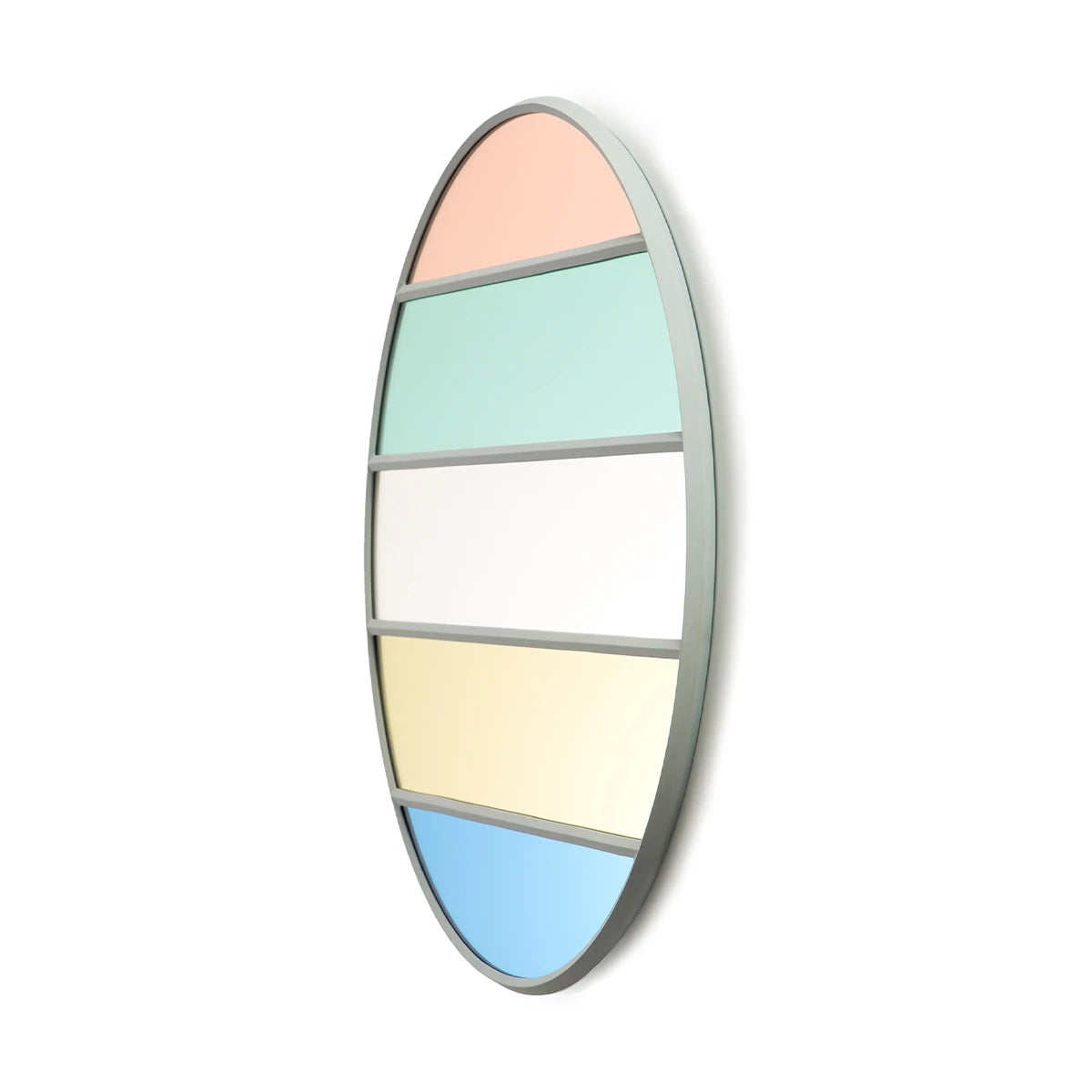 Vitrail Round Mirror 50 x 50 Light Grey - view 1
