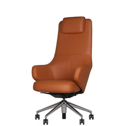 Grand Executive Highback Leather Cognac Office Chair - view 1