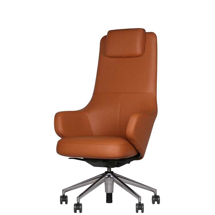Grand Executive Highback Leather Cognac Office Chair - view 1