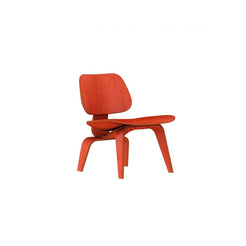 Eames Molded Plywood Lounge Chair, Wood Base (Red) - view 1