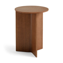 Slit Table Wood Round High Walnut - view 1