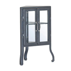 Dulton Mini Triangle Hammertone Gray Cabinet - view 1