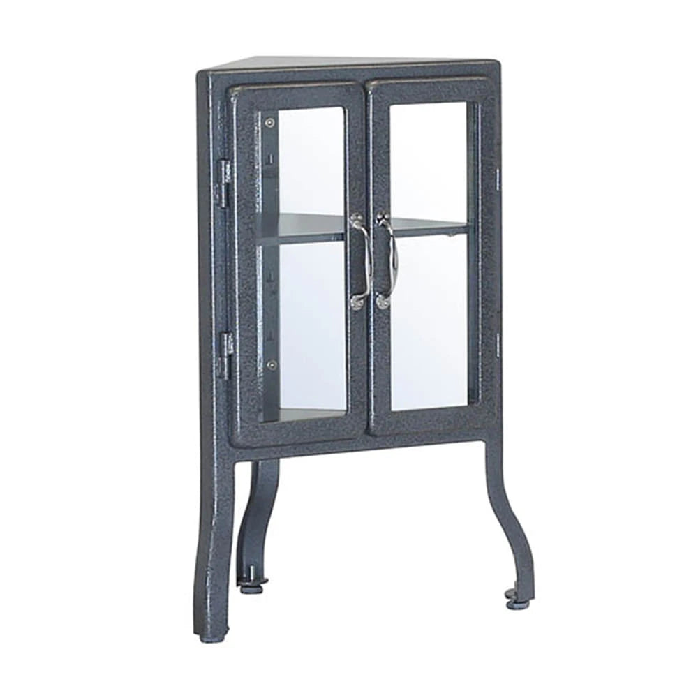 Dulton Mini Triangle Hammertone Gray Cabinet - view 1