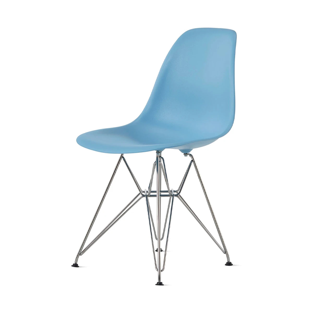 Eames Molded Plastic Side Chair Pale Blue-Chrome Wire Base (DSR) - view 1