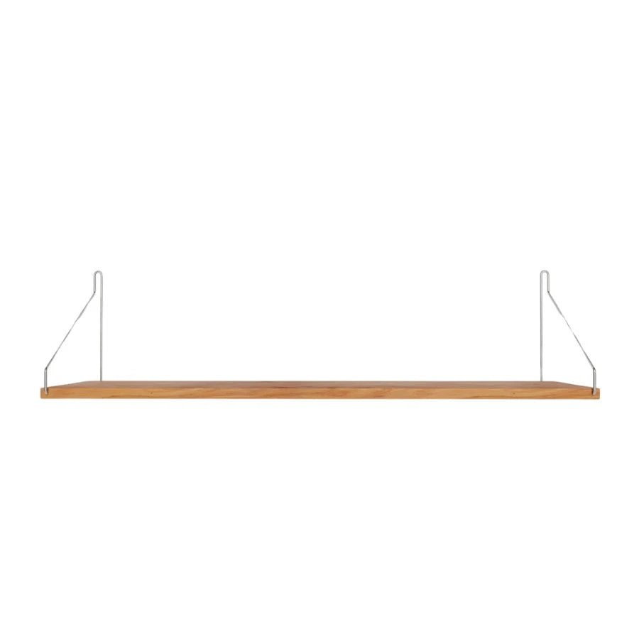 Single Shelf D20 W80 Stainless Steel/Oak - view 1