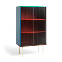 Colour Cabinet-Glass Door Tall Multi - view 1
