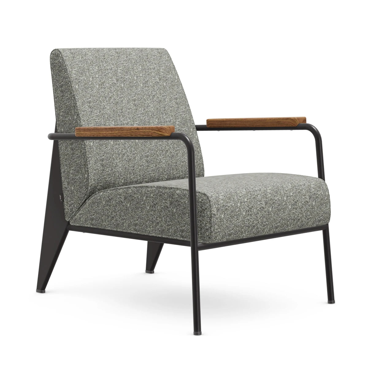 Fauteuil De Salon Nubia-Salt N Pepper Deep Black Walnut Arm - view 1