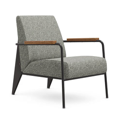 Fauteuil De Salon Nubia-Salt N Pepper Deep Black Walnut Arm - view 1