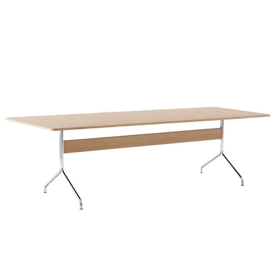 Pavilion Dining Table AV24 Chrome/Lacquered Oak - view 1