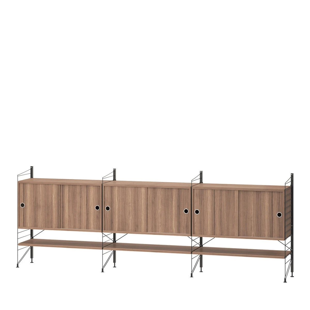 Free Standing SET B Walnut-Black - view 1