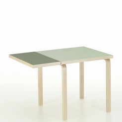 DL81C Folding Pistachio Olive Linoleum Birch Extendable Dining Table - view 1