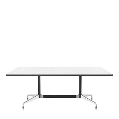 Eames Conference Table Rectangular White-Black-Aluminum Segmented Base - view 1