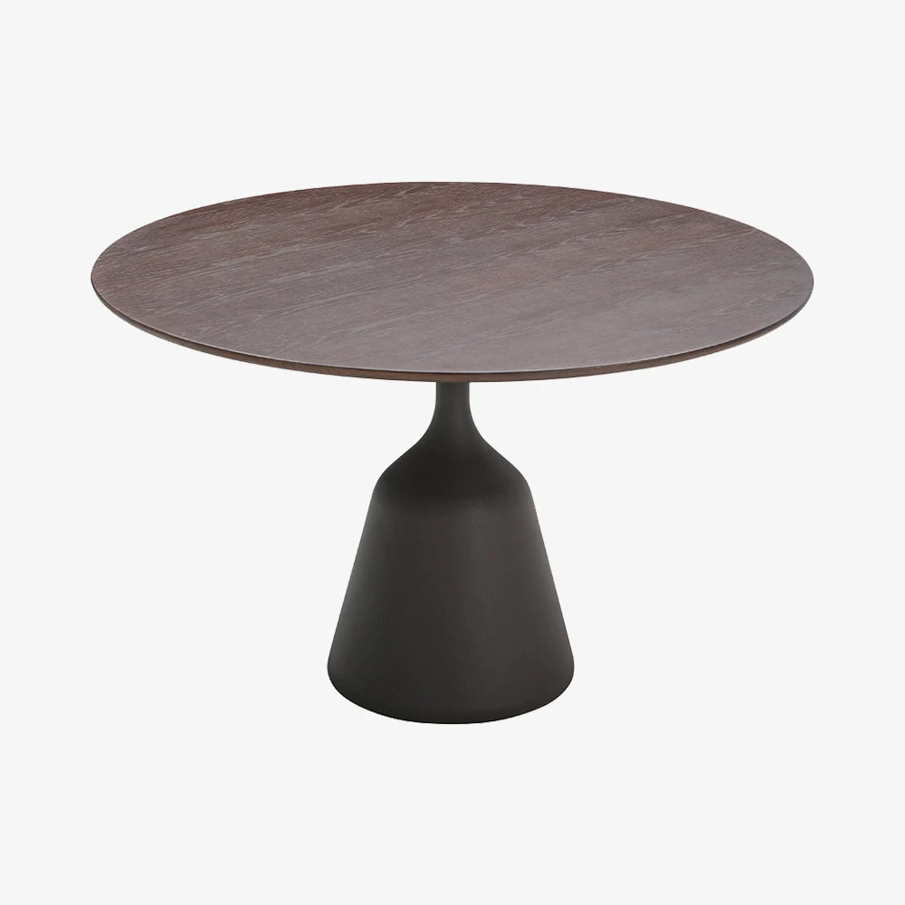 Coin Dining Table Ø 150 Brown Oak/Brown - view 1
