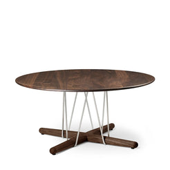 E021 Embrace Lounge Table Ø80 walnut-oil Stainless Steel - view 1