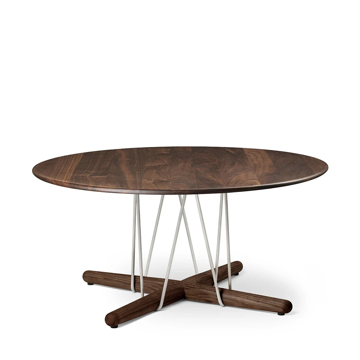 E021 Embrace Lounge Table Ø80 walnut-oil Stainless Steel - view 1