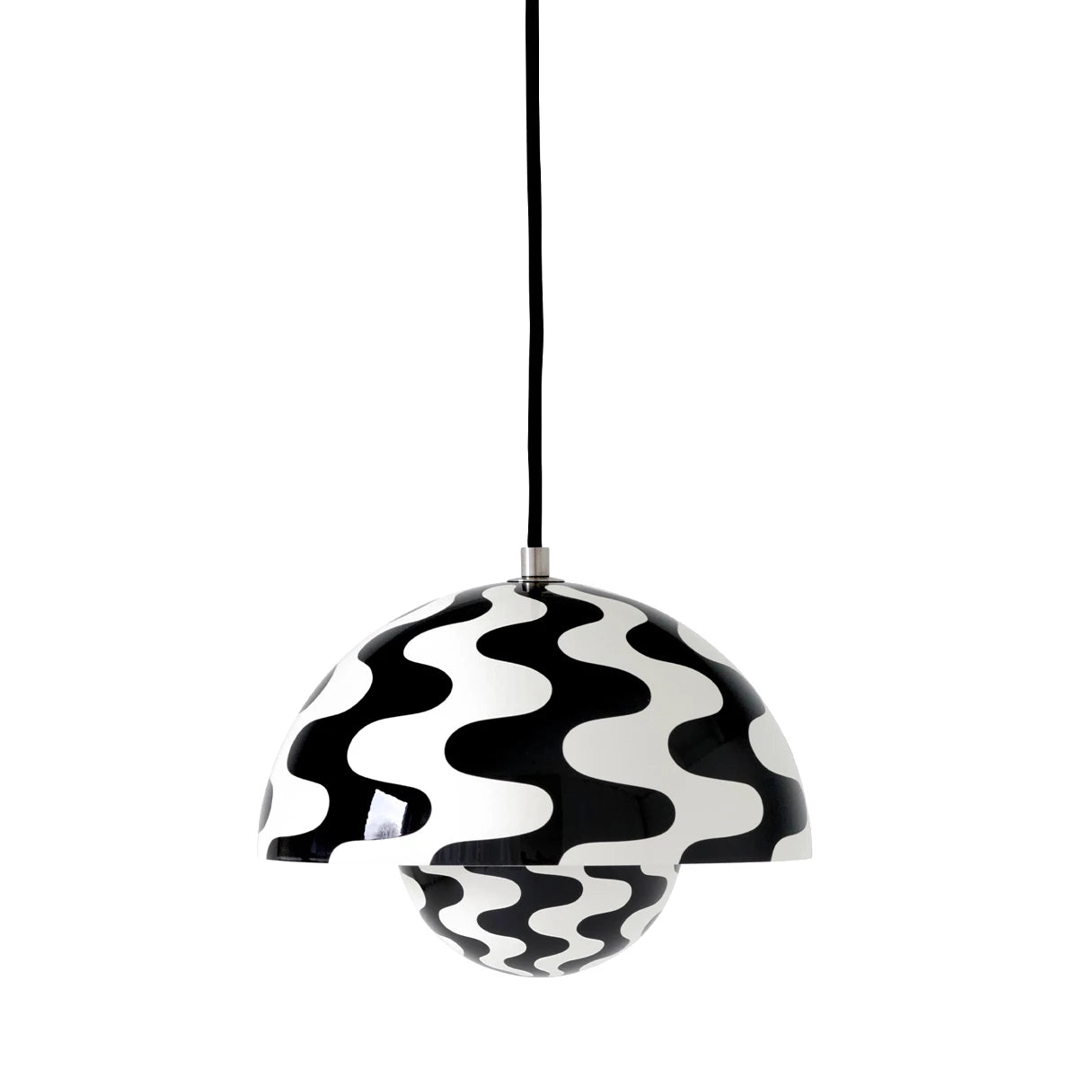 Flowerpot VP1 Black-White Pattern - view 1