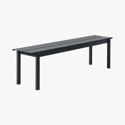 Linear Steel Bench 110 Black - view 1