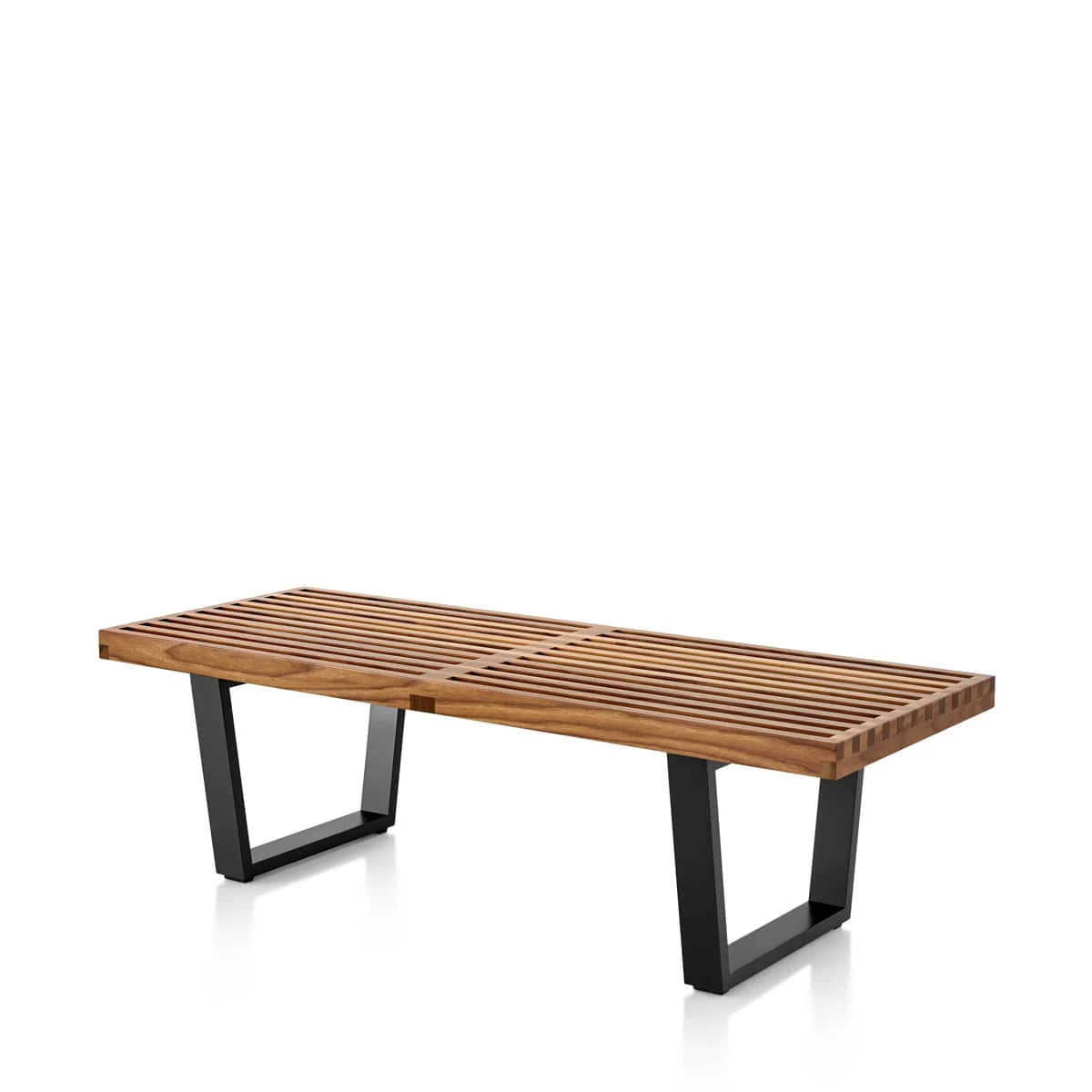 Nelson Platform Bench Walnut-Ebonized Wood - view 1