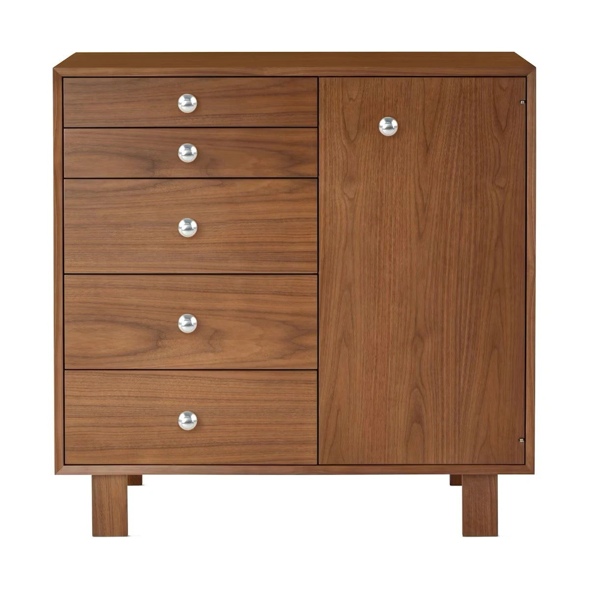 Nelson Basic Cabinet Series - 5 Drawer With Door Walnut - view 1