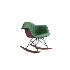 Eames Molded Plastic Armchair Rocker Base (Checker Blue Gray/Emerald) - view 1