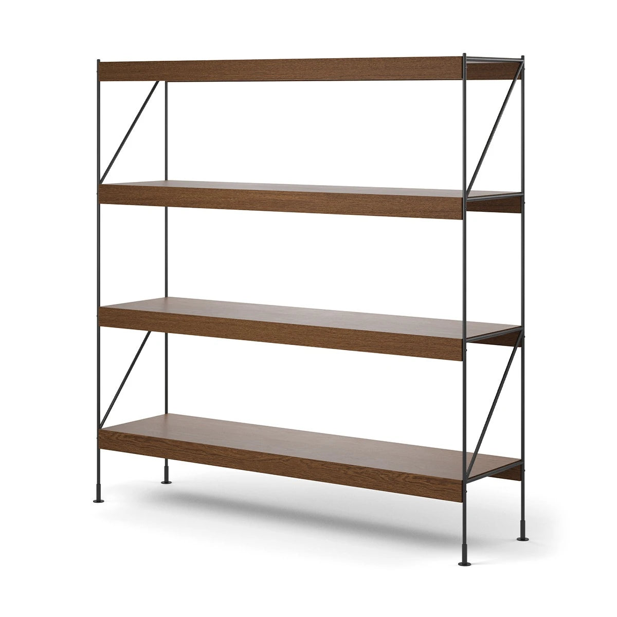 Zet Storage System H158 Dark Stained Oak - Black Steel - view 1