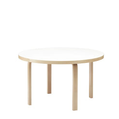 Table 91 ø1250 White Laminate Birch Round Dining Table - view 1
