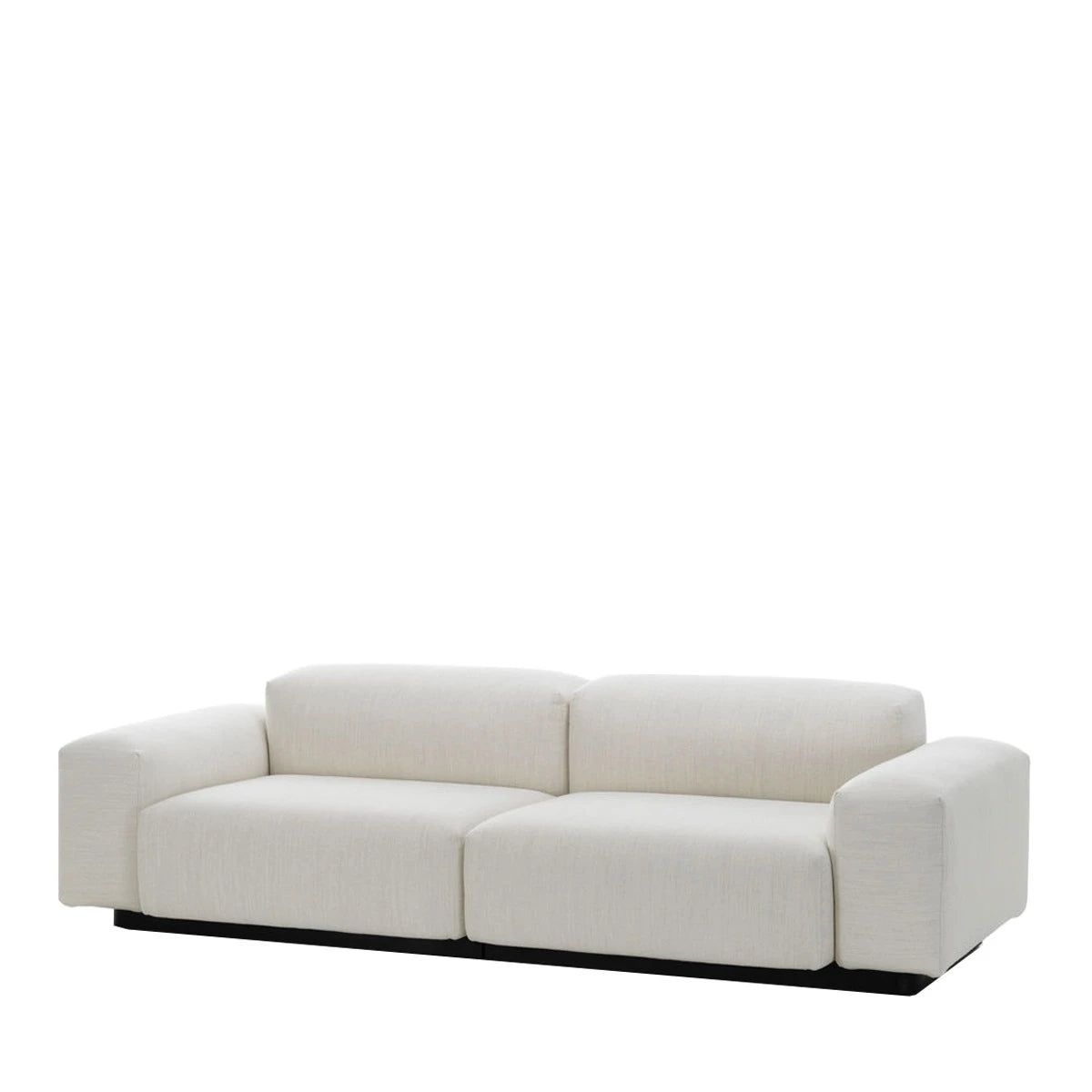 Soft Modular Sofa 2-Seater Fabric Dumet Ivory Melange - view 1