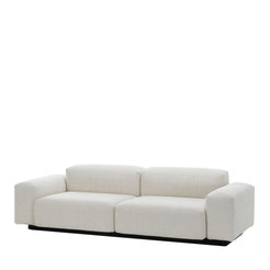 Soft Modular Sofa 2-Seater Fabric Dumet Ivory Melange - view 1