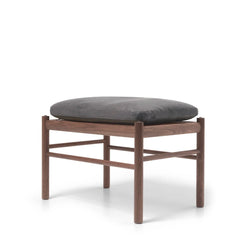 OW149F Colonial Footstool Walnut Oil Sorensen Leather - view 1