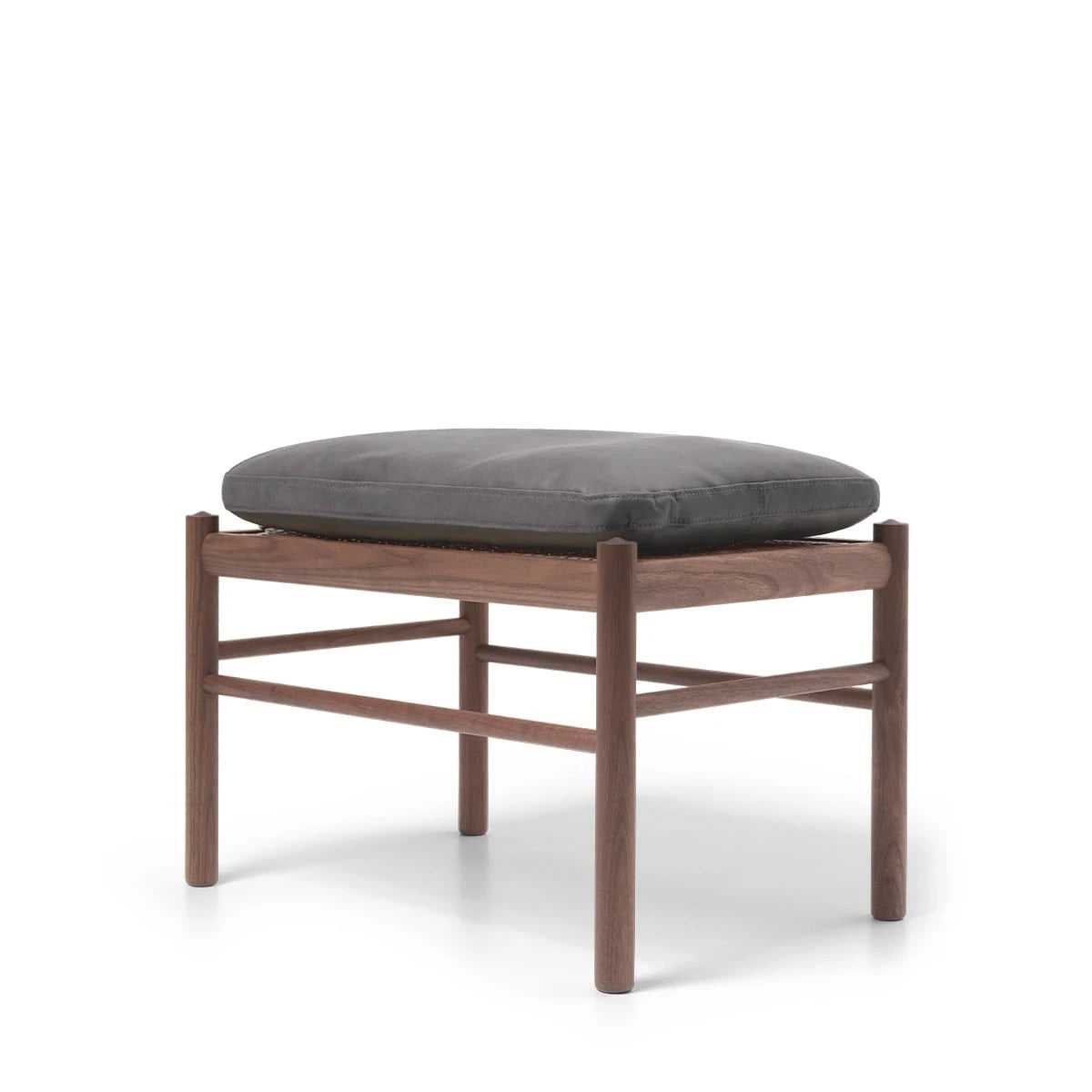 OW149F Colonial Footstool Walnut Oil Sorensen Leather - view 1