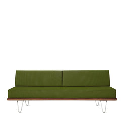 Nelson Daybed with Back Bolster (Walnut - Loden) - view 1