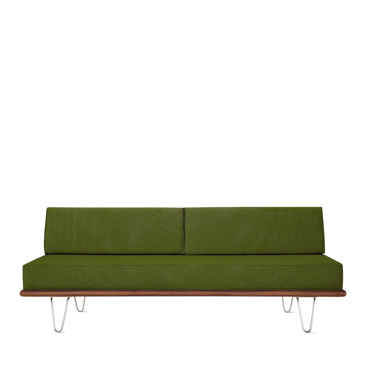 Nelson Daybed with Back Bolster (Walnut - Loden) - view 1