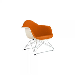 Eames Plastic Armchair, Low Wire Base - Upholstered - view 1