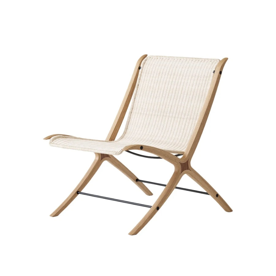 X Lounge Chair HM10 Oak w.Walnut Insert/Natural - view 1