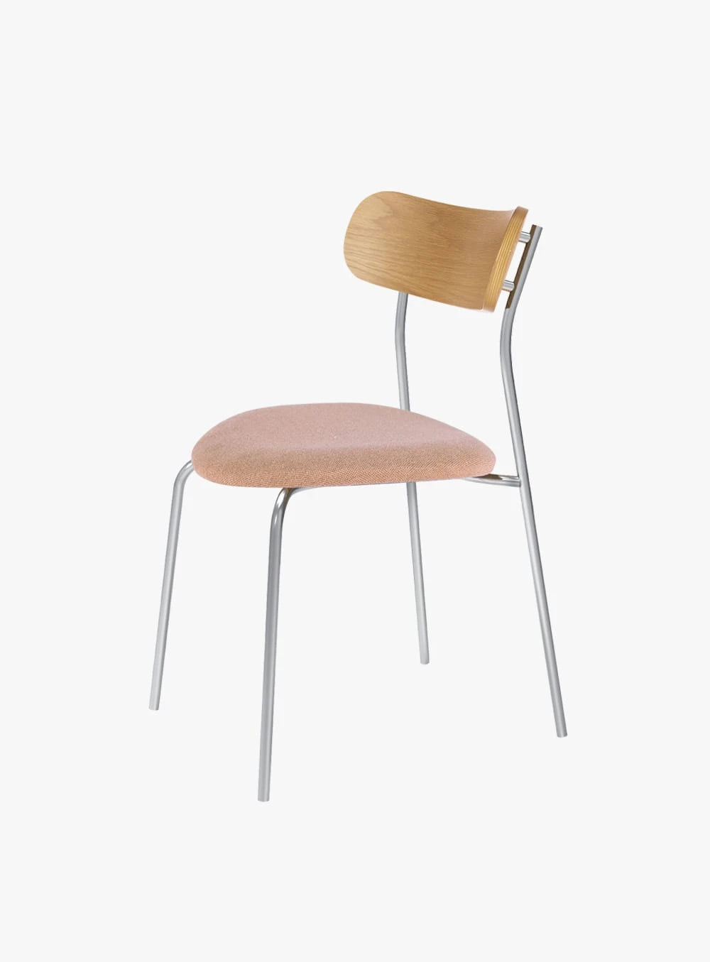 Prop Fabric Chair Oak/Velvety/Pink/Stainless - view 1