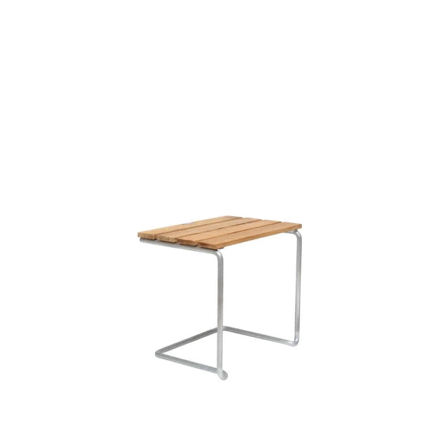 Classic Foot Stool A3 Galvanized/Teak - view 1