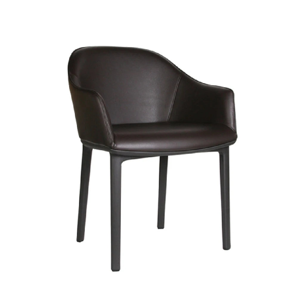 Softshell Armchair Leather Chocolate Basic Dark - view 1