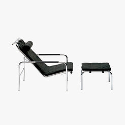 Genni Lounge Chair + Pouf Set - view 1