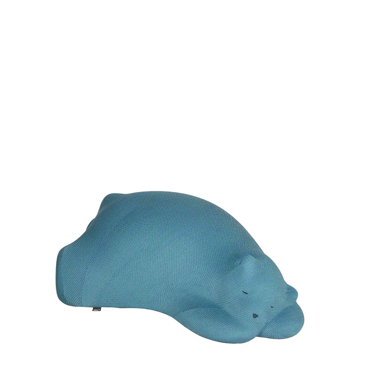 Resting Bear Turquoise Knit Stool & Object - view 1