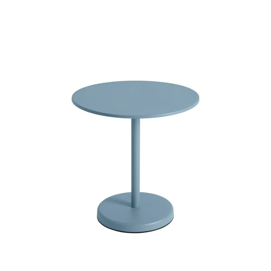 Linear Steel Cafe Table Round Pale Blue - view 1