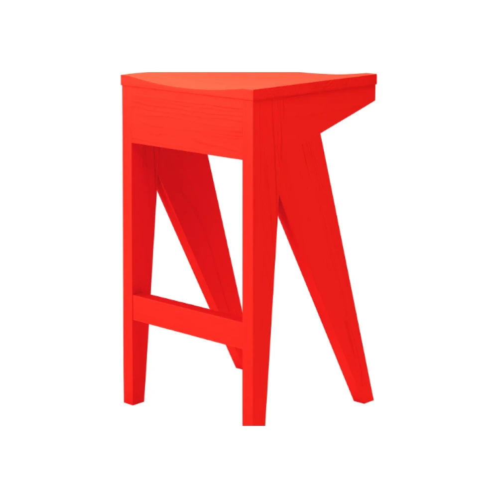 Schulz Stool H65 - Solid Ash Lacquered 3 colors - view 1